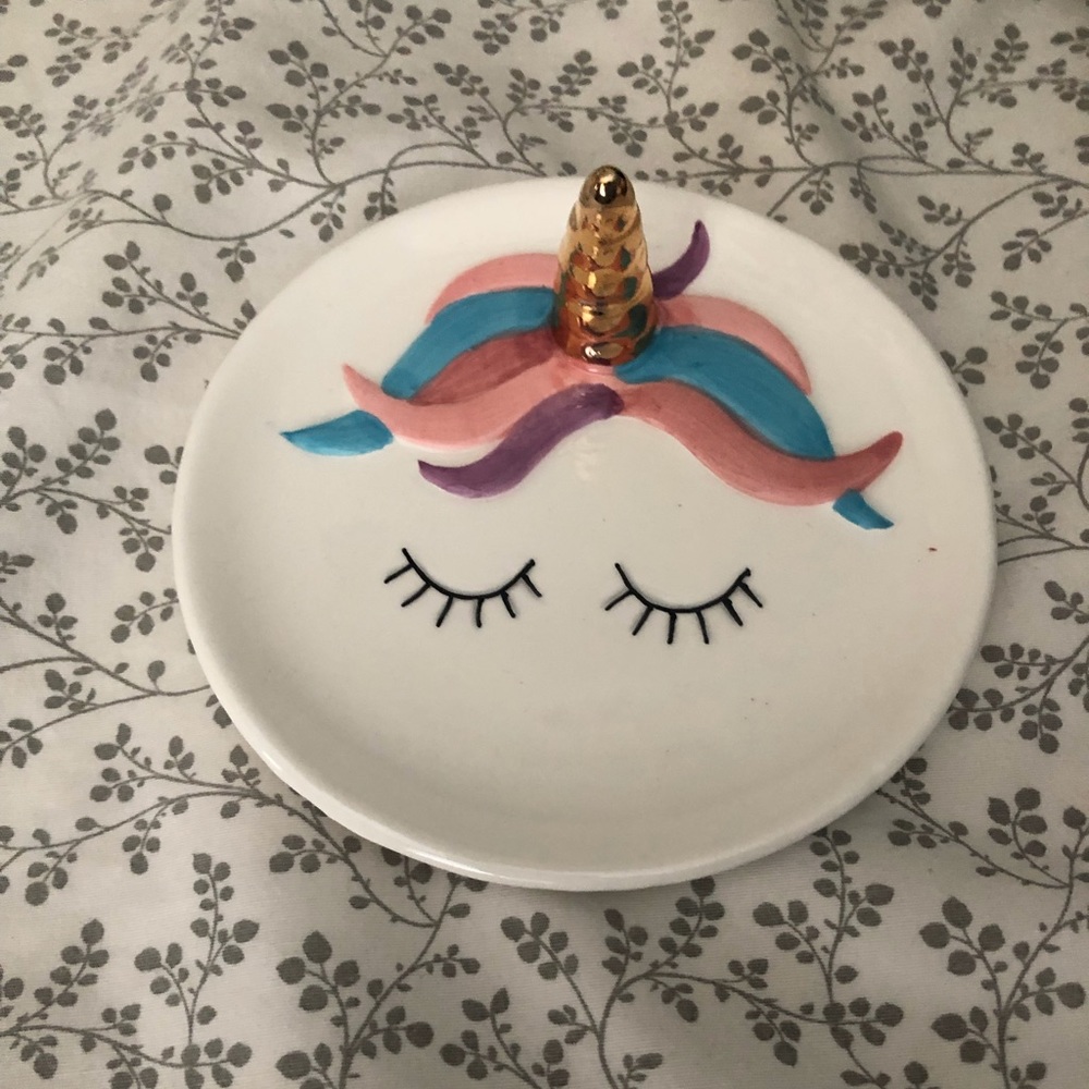 Unicorn trinket jewelry tray